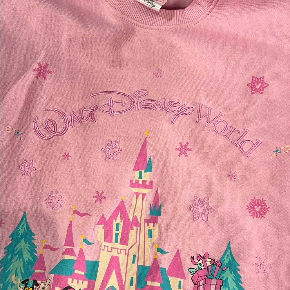 Santa Mickey Mouse and Friends Holiday Pullover Sweatshirt Walt Disney World XS - Picture 7 of 11